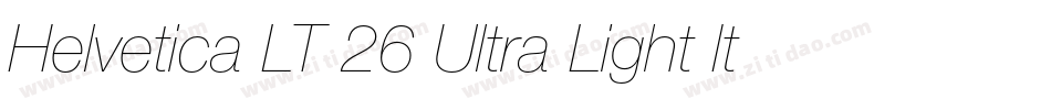 Helvetica LT 26 Ultra Light Italic字体转换